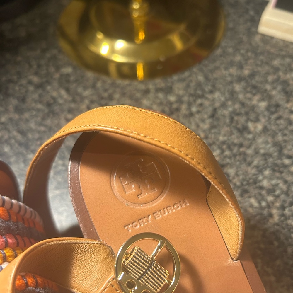 Tory Burch Multicolor Woven Platform Sandals - Picture 4 of 5